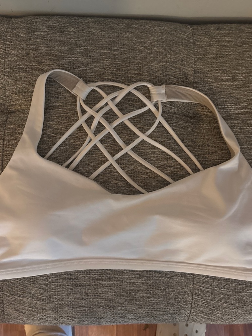 White Strappy Lululemon Free to be Wild Bra